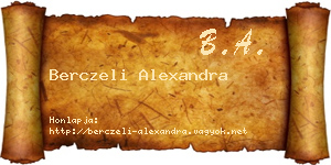 Berczeli Alexandra névjegykártya